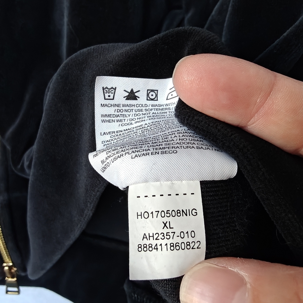 Nike Air Jordan Men's Black Soft Velour Black Full Zip Track Warm Up Jacket Gold - Picture 7 of 9